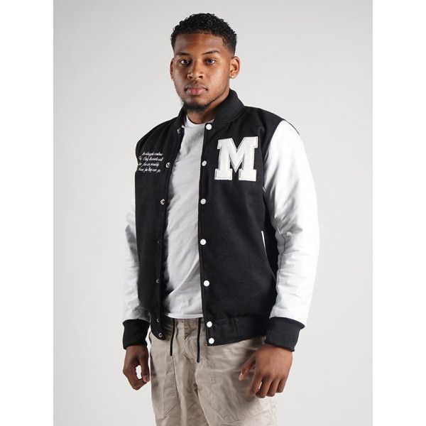 Mungra Signature Varsity Jacket Black White MUNGRA