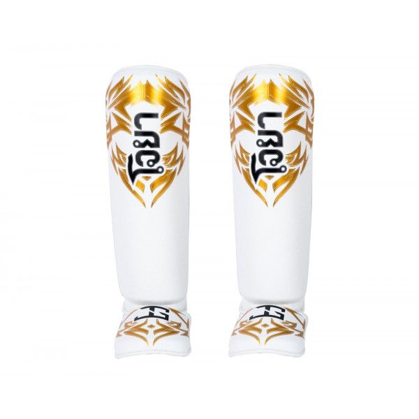 Joya Nak Muay Shinguards White/Gold