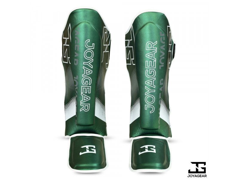 The Joyagear "Evolution" Shinguards- Green-White