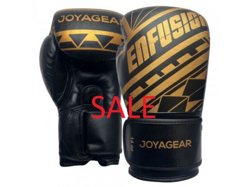 JGxEnfusion Tribe Velcro Boxing Gloves – Black/Gold