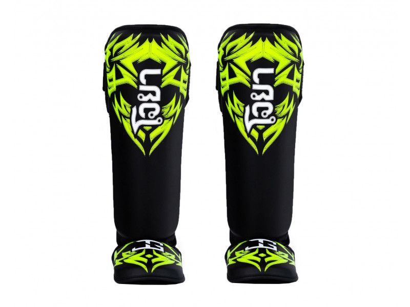 Joya Nak Muay Shinguards Black/Lime