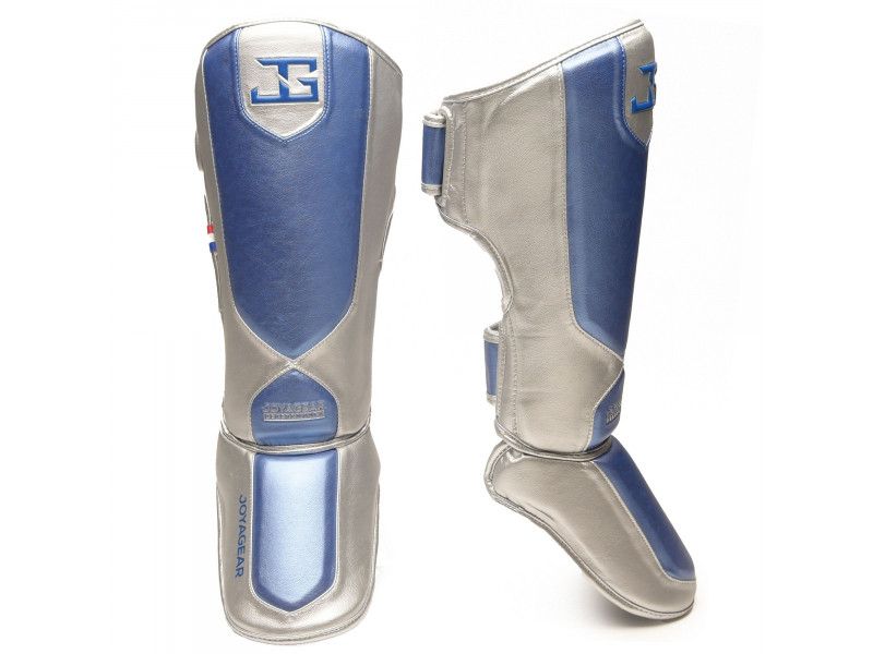 Joyagear Performance Shinguards Blue/Silver