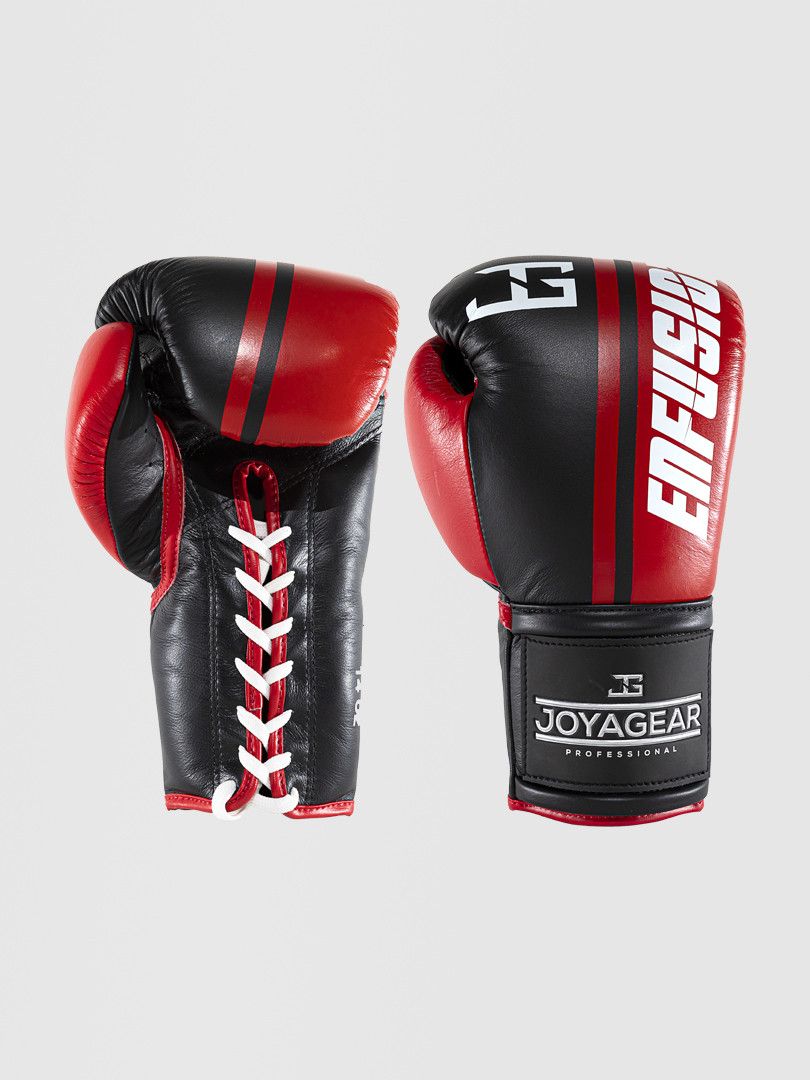 JGxEnfusion Inflict Lace Boxing Gloves Red JG x ENFUSION