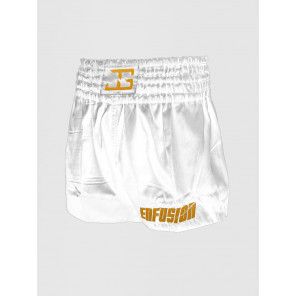 JGxEnfusion Inflict Muay Thai Short – White/Gold