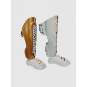 JGxEnfusion Inflict Shinguards – White/Gold