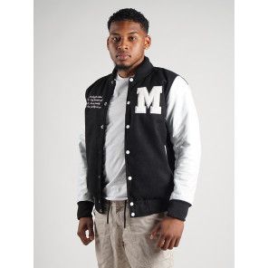 Mungra Signature Varsity Jacket – Black/White