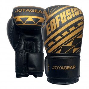 JGxEnfusion Tribe Velcro Boxing Gloves – Black/Gold