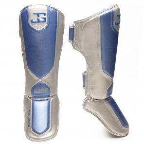 Joyagear Performance Shinguards Blue/Silver
