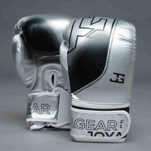 The Joyagear "Evolution" Kickbokshandschoenen - Silver-Wit